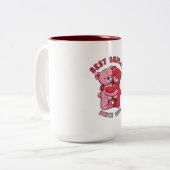 Best Buddies Since 1990 Hugging Teddy Bears  Tweekleurige Koffiemok (Voorkant links)