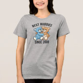 Best Buddies Since 2000 Teddy Bears Tri-Blend Shirt (Voorkant)