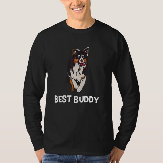 Best Buddy Australian Shepherd Dog Design Aussie T-shirt (Voorkant)