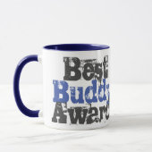 Best Buddy Award in blauw en grijs mok (Links)