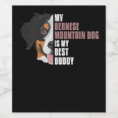 Best Buddy, Bernese Mountain Dog Wijn Etiket (Enkel label)