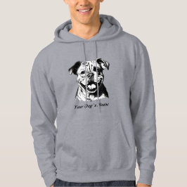 Best Buddy English Bulldog B&W Silohuette Hoodie