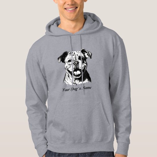 Best Buddy English Bulldog B&W Silohuette Hoodie (Voorkant)
