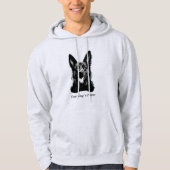 Best Buddy German Shepard B&W Silohuette Hoodie (Voorkant)
