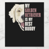 Best Buddy, Golden Retriever Wijn Etiket (Enkel label)