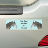 Best Buddy Horse Bumpersticker (Op auto)