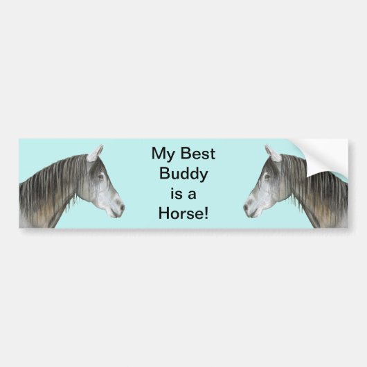Best Buddy Horse Bumpersticker (Voorkant)