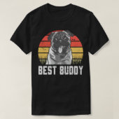 Best Buddy Pug Hondenras  Hondenliefhebber Puppy D T-shirt (Design voorkant)