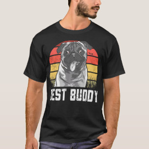 Best Buddy Pug Hondenras  Hondenliefhebber Puppy D T-shirt