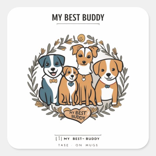 Best Buddy Sticker (Voorkant)