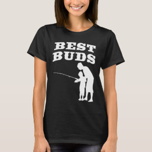 Best Buds Grandfather Father and Son Vist naar get T-shirt