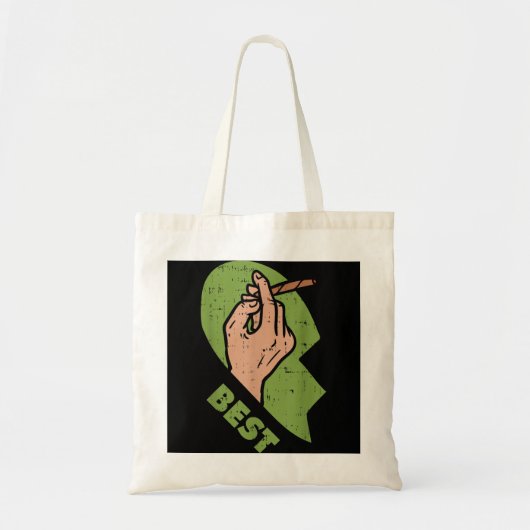 Best Buds Weed Matching Couple Joint Stoner Frien Tote Bag (Voorkant)
