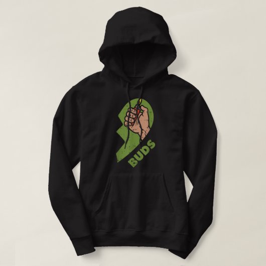 Best Buds Weed Matching Couple Lighter Stoner Fri Hoodie (Design voorkant)