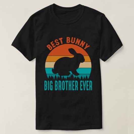 Best Bunny BIG BROTHER EVER Vaderdag T-shirt (Design voorkant)