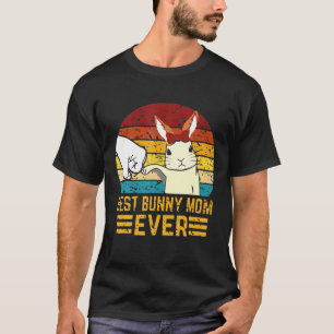 Best Bunny Mam Ever, Bunny Mam Paasdag Embroid T-shirt