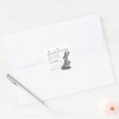 Best Bunny Mam Ever Cute Rabbit Text Moederdag Vierkante Sticker (Envelop)