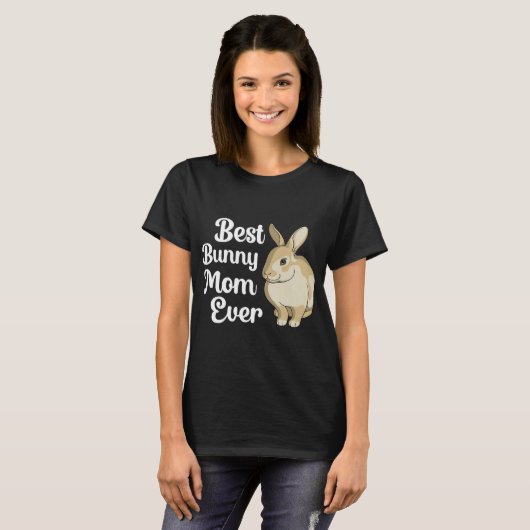 Best Bunny Mam Ever Funny Rabbit Bunny T-shirt (Voorkant volledig)