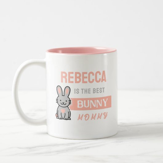 Best Bunny Mmammie met naam Coffee Mok (Links)