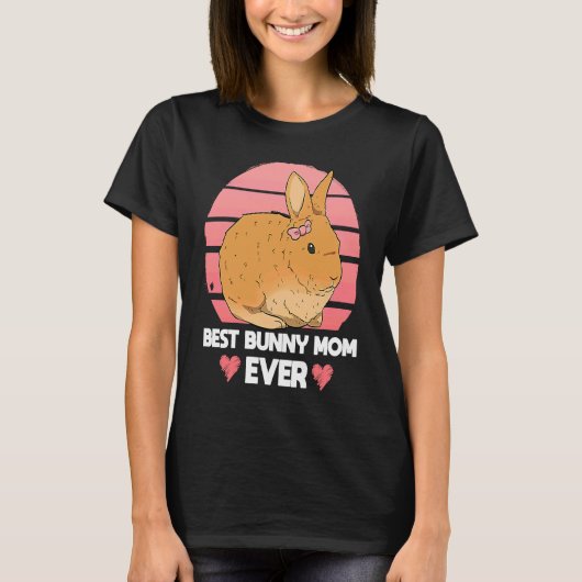 Best Bunny Mom Ever Rabbit Mom Animal T-shirt (Voorkant)