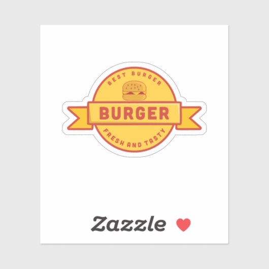 Best Burger, fast food logo Sticker (Vel)
