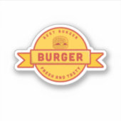 Best Burger,  fast food logo Sticker (Voorkant)