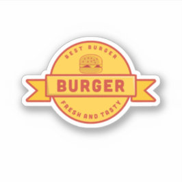 Best Burger,  fast food logo Sticker