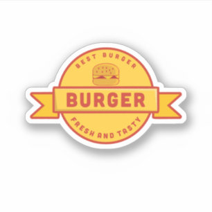 Best Burger,  fast food logo Sticker
