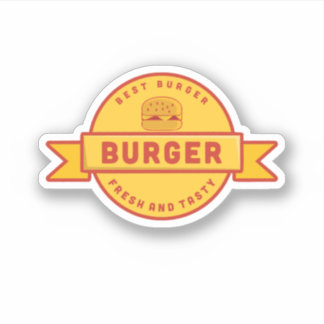 Best Burger, fast food logo Sticker