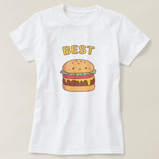 Best Burger Matching Best Friend T-shirt (Design voorkant)