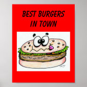 Best Burgers in Town Poster (Voorkant)