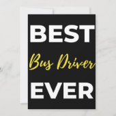 Best Bus Driver Ever Bedankkaart (Voorkant)