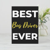 Best Bus Driver Ever Bedankkaart (Staand voorkant)