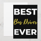 Best Bus Driver Ever Bedankkaart (Voorkant / Achterkant)