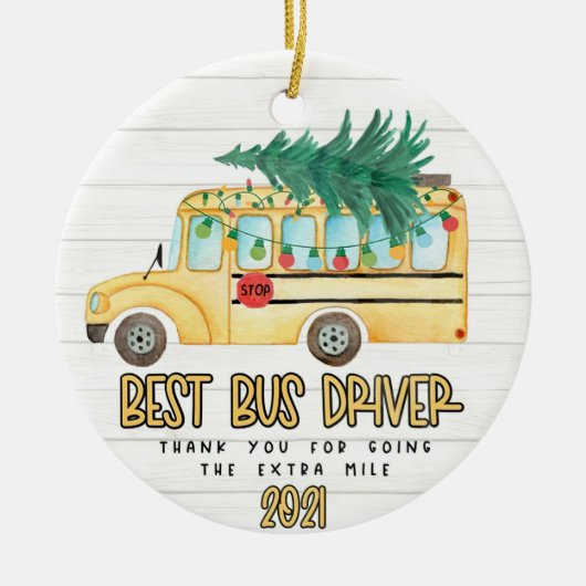 Best Bus Driver Kerstmis Ornament Bus Driver Gift (Voorkant)