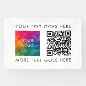 Best Business Bedrijfslogo QR Code Modern Sjabloon Spandoek (Horizontaal)