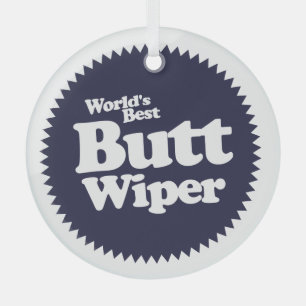 Best Butt Wiper Nurse CNA RNA ter wereld  Glas Ornament