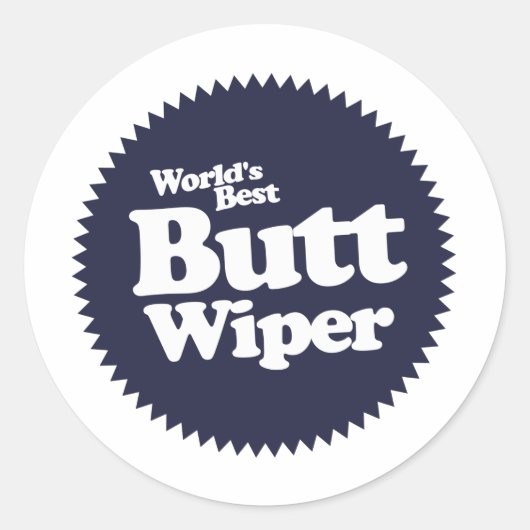 Best Butt Wiper Nurse CNA RNA ter wereld Ronde Sticker (Voorkant)