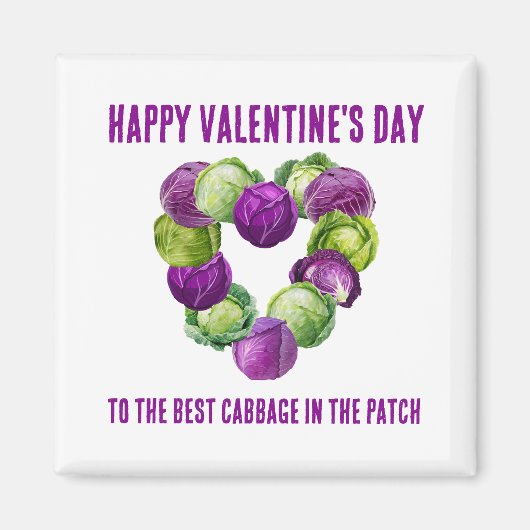 BEST CABBAGE IN THE PATCH Valentine Couples Magneet (Voorkant)