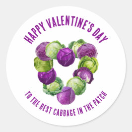 BEST CABBAGE IN THE PATCH Valentine Couples Ronde Sticker