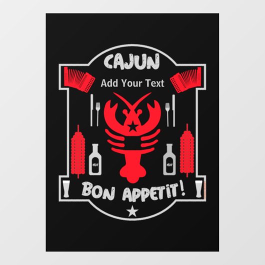 Best Cajun Cooks    Apron Raamsticker (Vel)