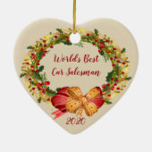 Best Car Salesman Antiek Wreate Kerstmis Keramisch Ornament (Achterkant)