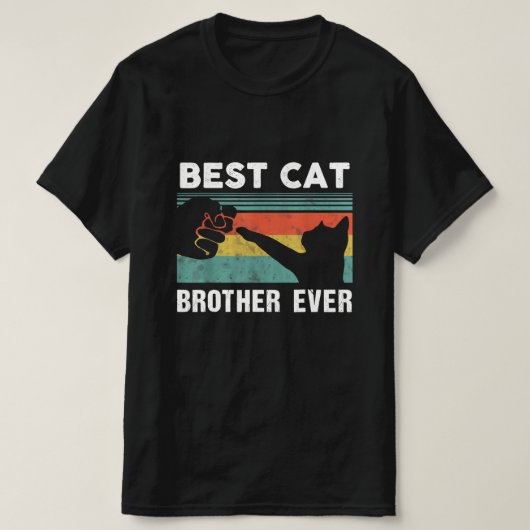 Best Cat Brother Ever  Cats Happy Father's T-shirt (Design voorkant)