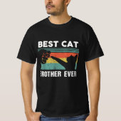 Best Cat Brother Ever  Cats Happy Father's T-shirt (Voorkant)