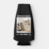 Best Cat Dad aangepaste foto op maat Flesjeskoeler (Voorkant)