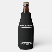 Best Cat Dad aangepaste foto op maat Flesjeskoeler (Fles Voorkant)