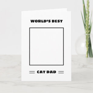 Best Cat Dad aangepaste foto op maat Kaart