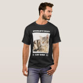 Best Cat Dad aangepaste foto op maat T-shirt (Voorkant volledig)