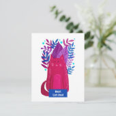 Best Cat Dad Cat en bijkantoren illustratie Feestdagenkaart (Staand voorkant)