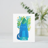 Best Cat Dad Cat en bijkantoren illustration Holid Feestdagenkaart (Staand voorkant)