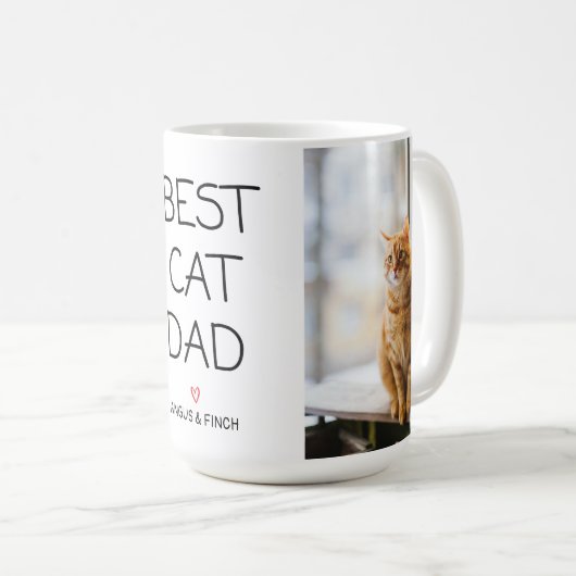 Best Cat Dad Coffee Mok (Voorkant rechts)